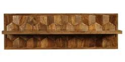 Wandregal 90cm 'Kalani' Mango massiv braun lackiert