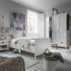 Wandregal 85cm "Maja" Kiefer massiv weiß lackiert