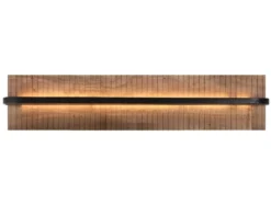 Wandregal mit Beleuchtung 118cm 'Atlantic' Akazie massiv