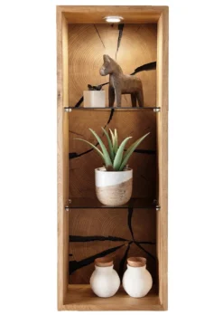 Wandregal 34x94cm 'Danzig II' Wildeiche massiv