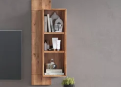 Wandregal 47x120cm "Kent" Wildeiche massiv