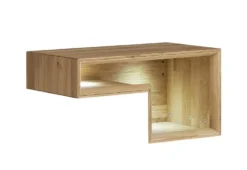 Wandregal 70x35cm 'Locarno' Wildeiche massiv inkl.Beleuchtung