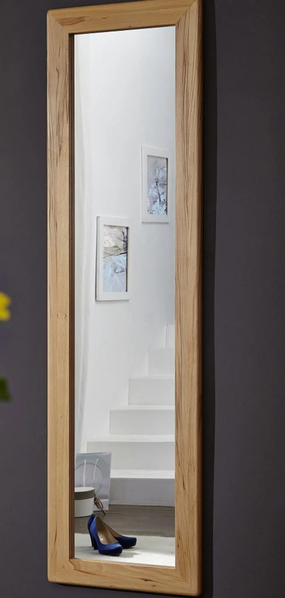 Wandspiegel 50x175cm 'Bayreuth' Kernbuche massiv