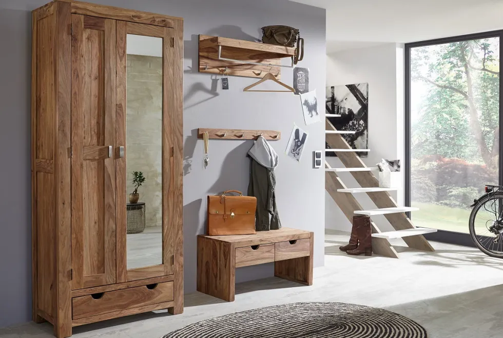 Wandspiegel 60x90cm 'Oxford' Sheesham massiv