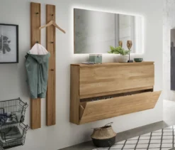 Wandspiegel 100x66cm "Torino" Wildeiche massiv
