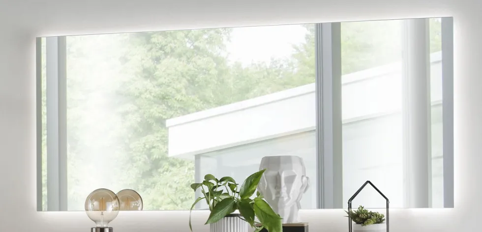 Wandspiegel 150x66cm "Torino" Wildeiche massiv