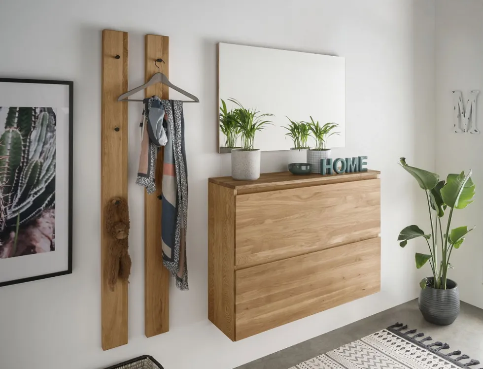 Wandspiegel 150x66cm "Torino" Wildeiche massiv