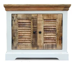 Waschbeckenunterschrank 70x60cm 'Nizza' Mango weiß natur