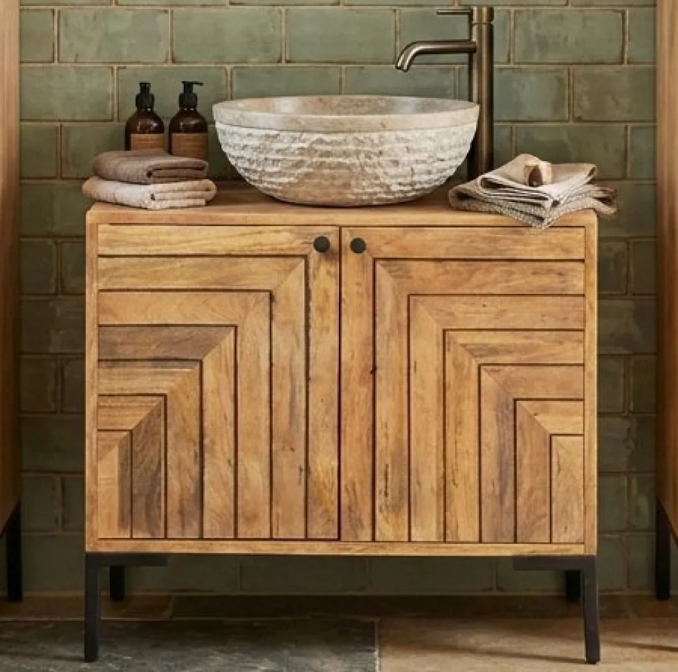 Waschbeckenunterschrank 75x65cm 'Dreams' Mango massiv
