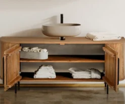 Waschbeckenunterschrank 145x65cm 'Atlantic' Akazie massiv