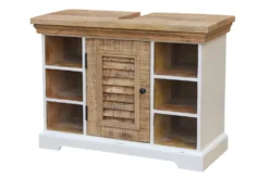Waschbeckenunterschrank 80x60cm 'Nizza' Mango weiß natur