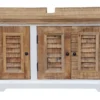 Waschbeckenunterschrank 100x60cm 'Nizza' Mango weiß natur 3 Türen