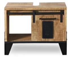 Waschbeckenunterschrank 75x62cm 'Lena' Mango & Eisen