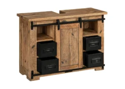 Waschbeckenunterschrank 90x64cm 'Railroad' Mango & Eisen