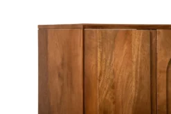 Waschbeckenunterschrank 60x64cm 'Curves' Mango massiv dunkelbraun