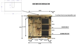 Waschbeckenunterschrank 68x64cm 'Railroad' Mango & Eisen