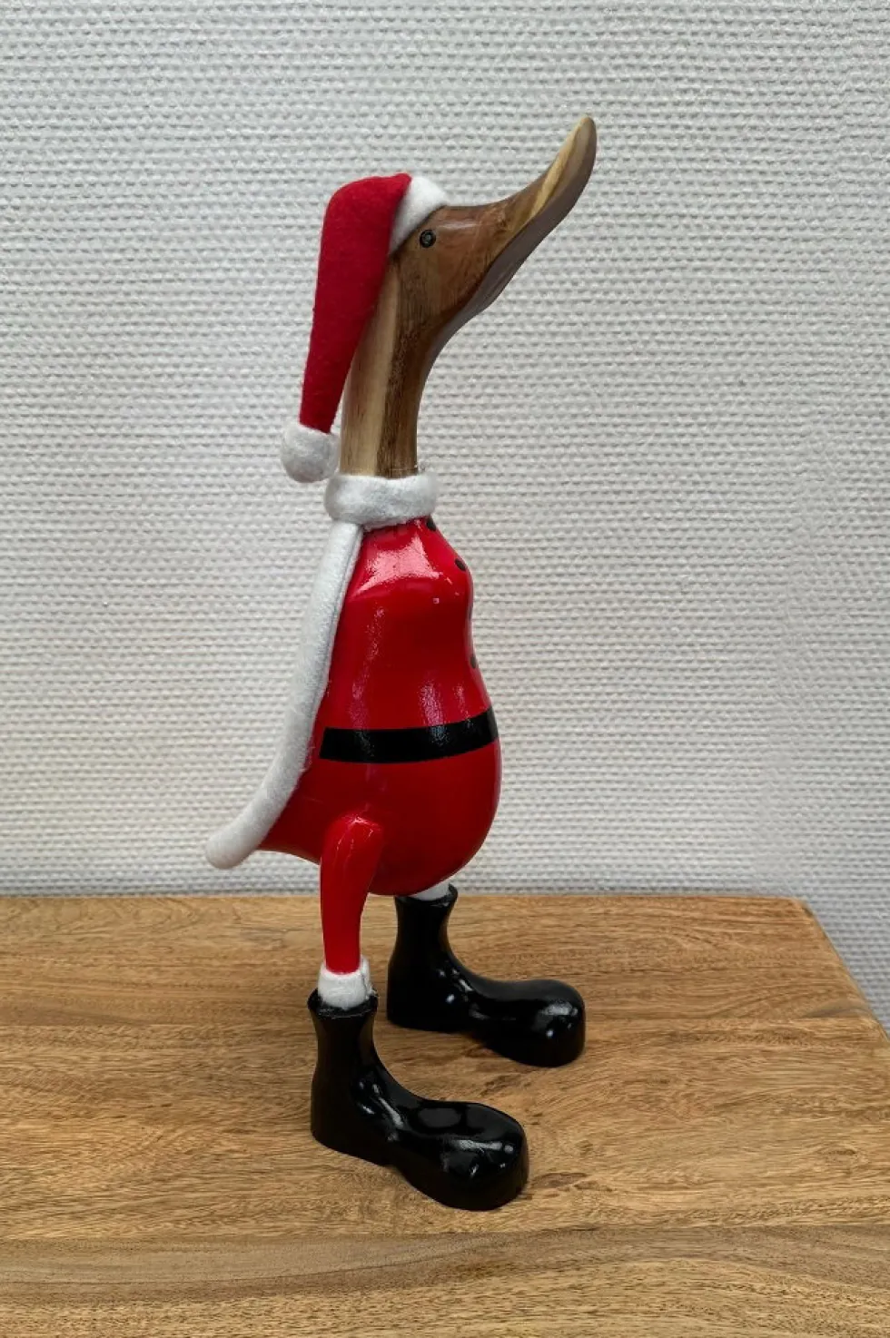 Weihnachts-Ente 45cm "Ente" Teakholz & Bambus