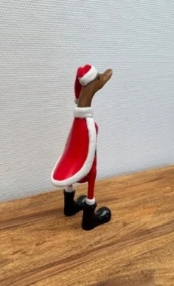 Weihnachts-Ente 35cm "Ente" Teakholz & Bambus