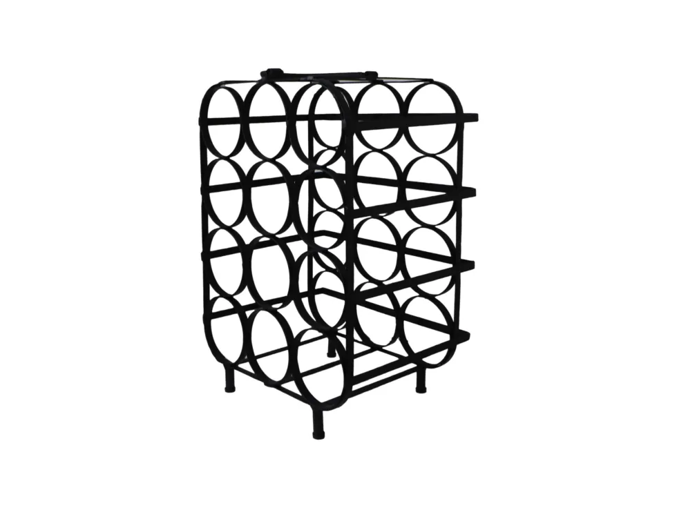 Weinregal 12 Flaschen 50x35cm "Arvine" Metall schwarz
