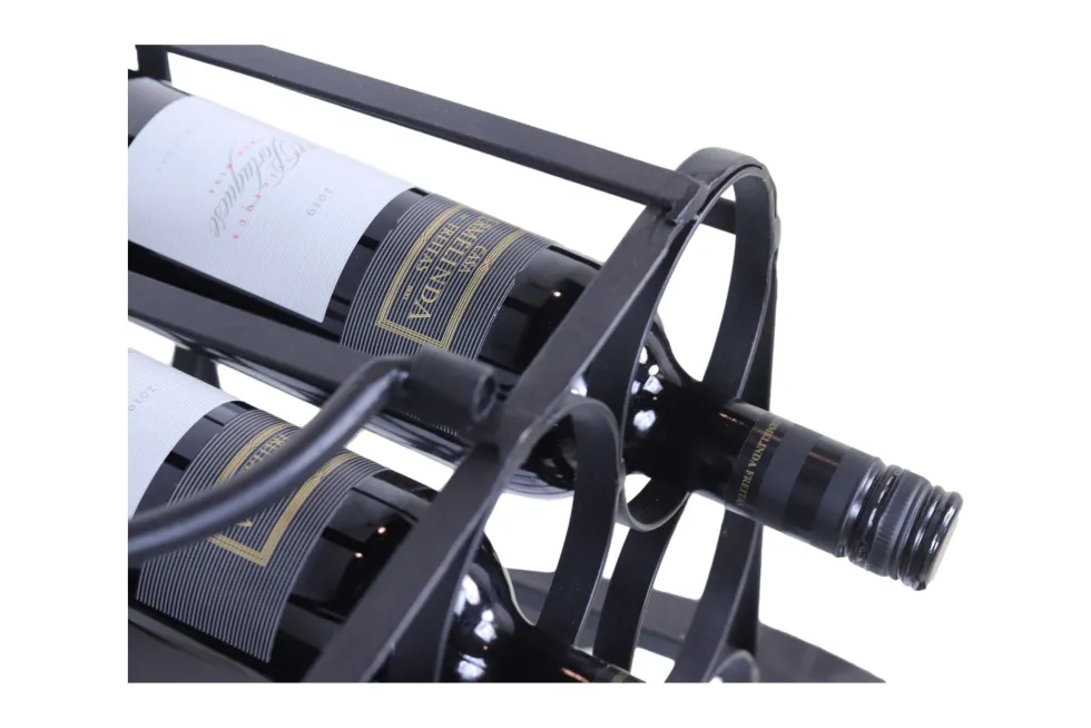 Weinregal 12 Flaschen 50x35cm "Arvine" Metall schwarz