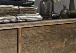 Wohnwand II 'Queens' Eiche tabac lackiert